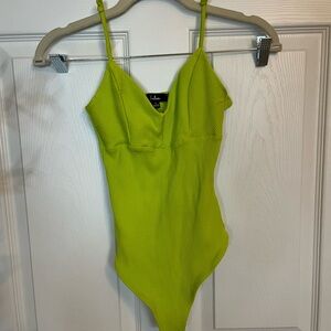 Lulu's Green Bodysuit One Piece with Spaghetti Straps